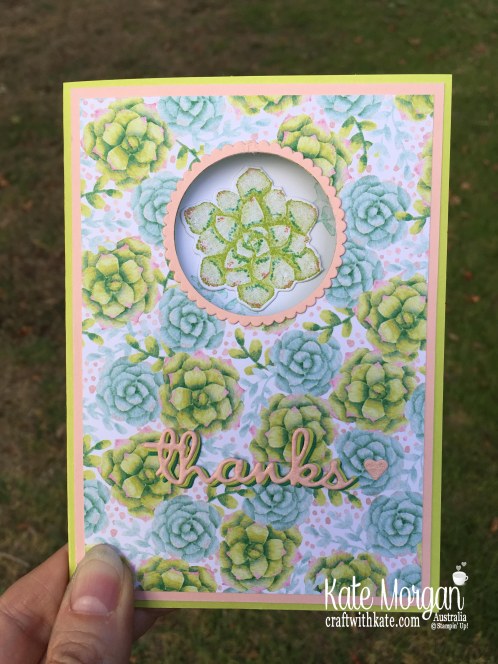 Thanks card with Stampin Up Painted Seasons Bundle, Well Said, Well Written by Kate Morgan Australia, Occasions 2019.JPG