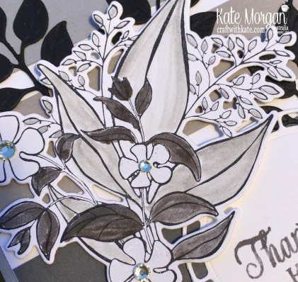 Wonderful Romance Monotone for Colour Creations Smoky Slate Blog Hop by Kate Morgan Stampin Up, Australia.