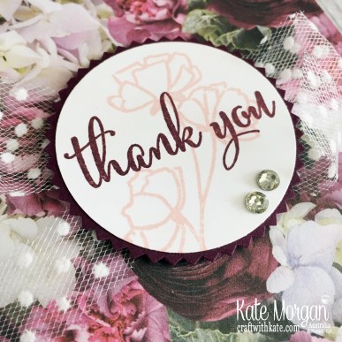 Love What You Do ith Petal Promenade Thank You card by Kate Morgan Stampin Up Australia 2019 Fancy Fold.