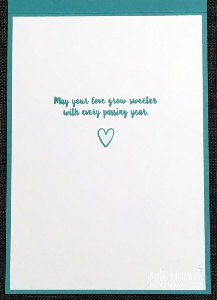 Pull Tab Slider Card using Stampin Up Heirloom Frames, Peacock Foil, Piece of Cake by Kate Morgan, Australia 2019 inside