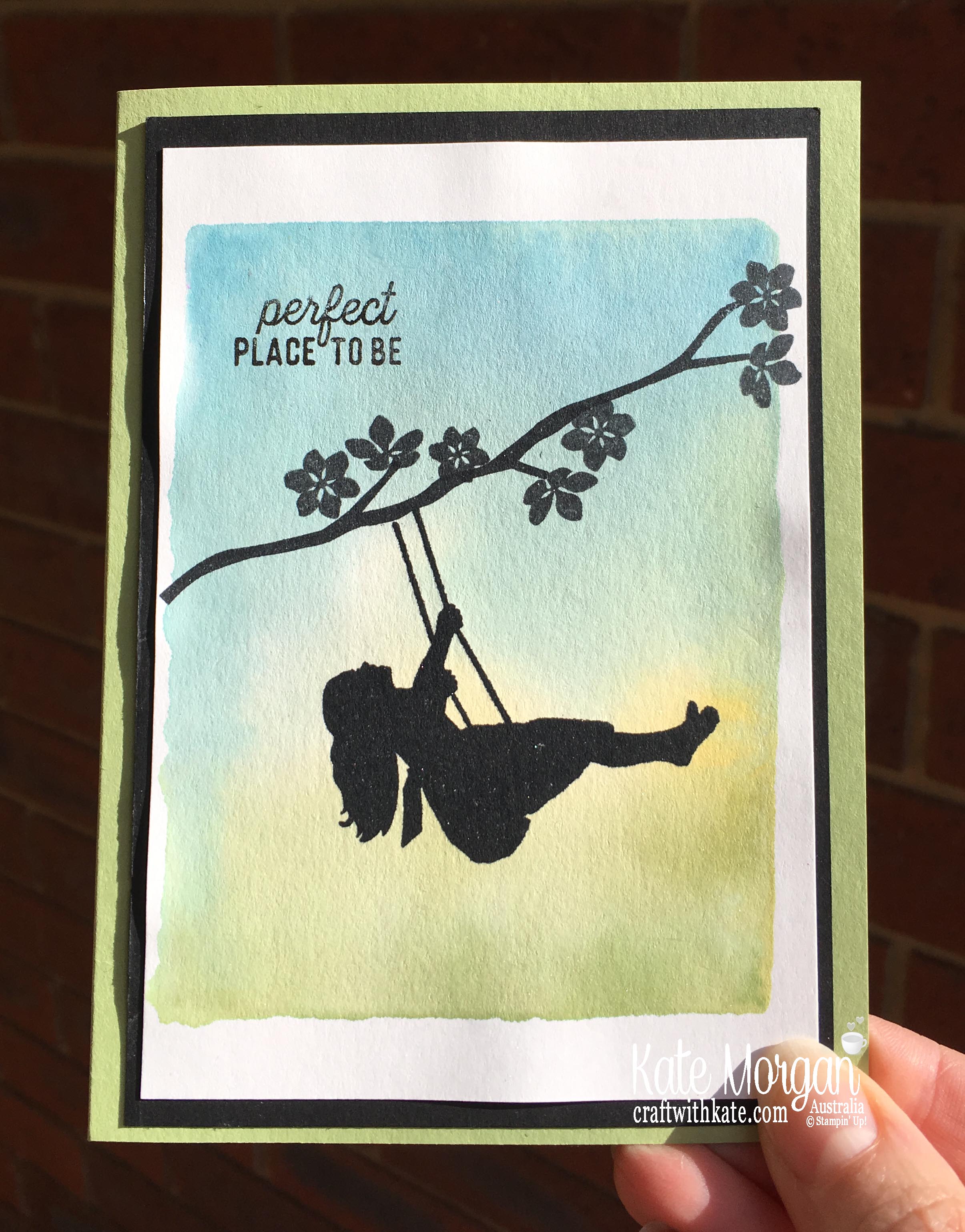 Simple Stamping using Stampin Up Silhouette Scenes & Colourful Seasons by Kate Morgan, Australia 2019