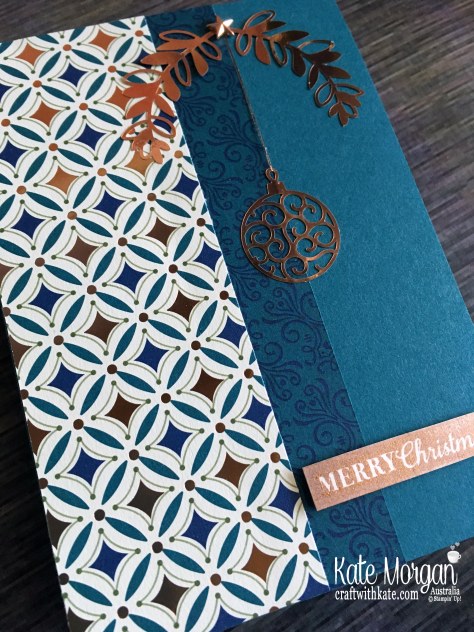 Christmas card 2019 using Stampin Up Brightly Gleaming Suite by Kate Morgan, Australia..JPG