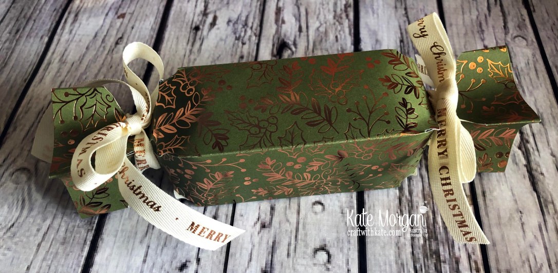 Christmas Bon Bon using Stampin Up Brightly Gleaming suite by Kate Morgan, Australia 2019 Holiday catalogue.jpg