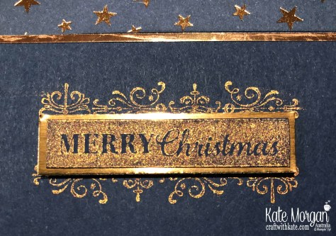 Starry Christmas card using Stampin Up Brightly Gleaming Suite & Copper Ink by Kate Morgan, Australia 2019.