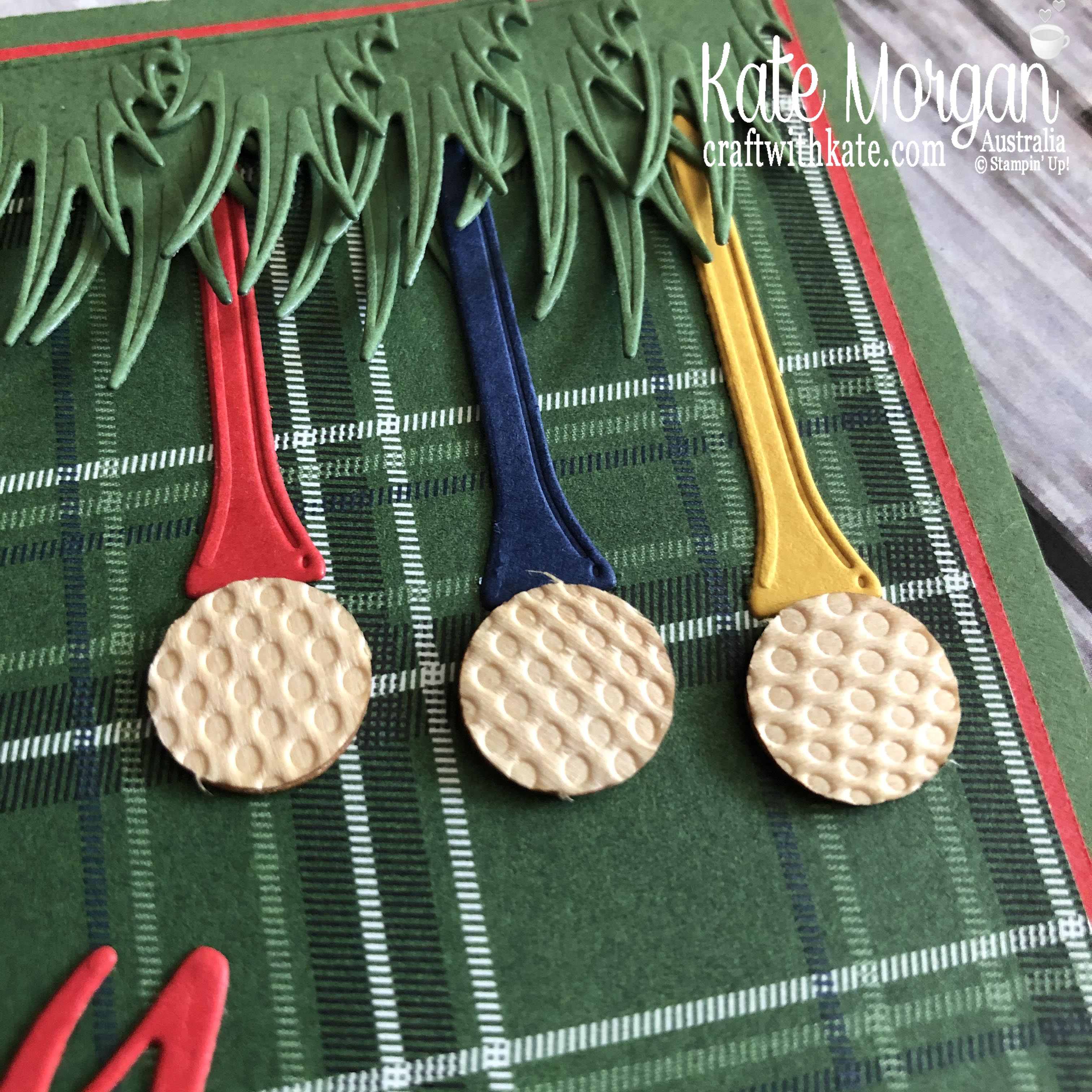 Christmas card using Stampin Up Country Club Suite Clubhouse Mini 2020 by Kate Morgan, Australia closeup