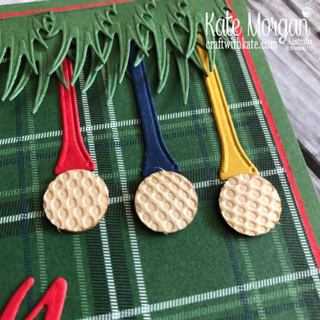 Christmas card using Stampin Up Country Club Suite Clubhouse Mini 2020 by Kate Morgan, Australia closeup