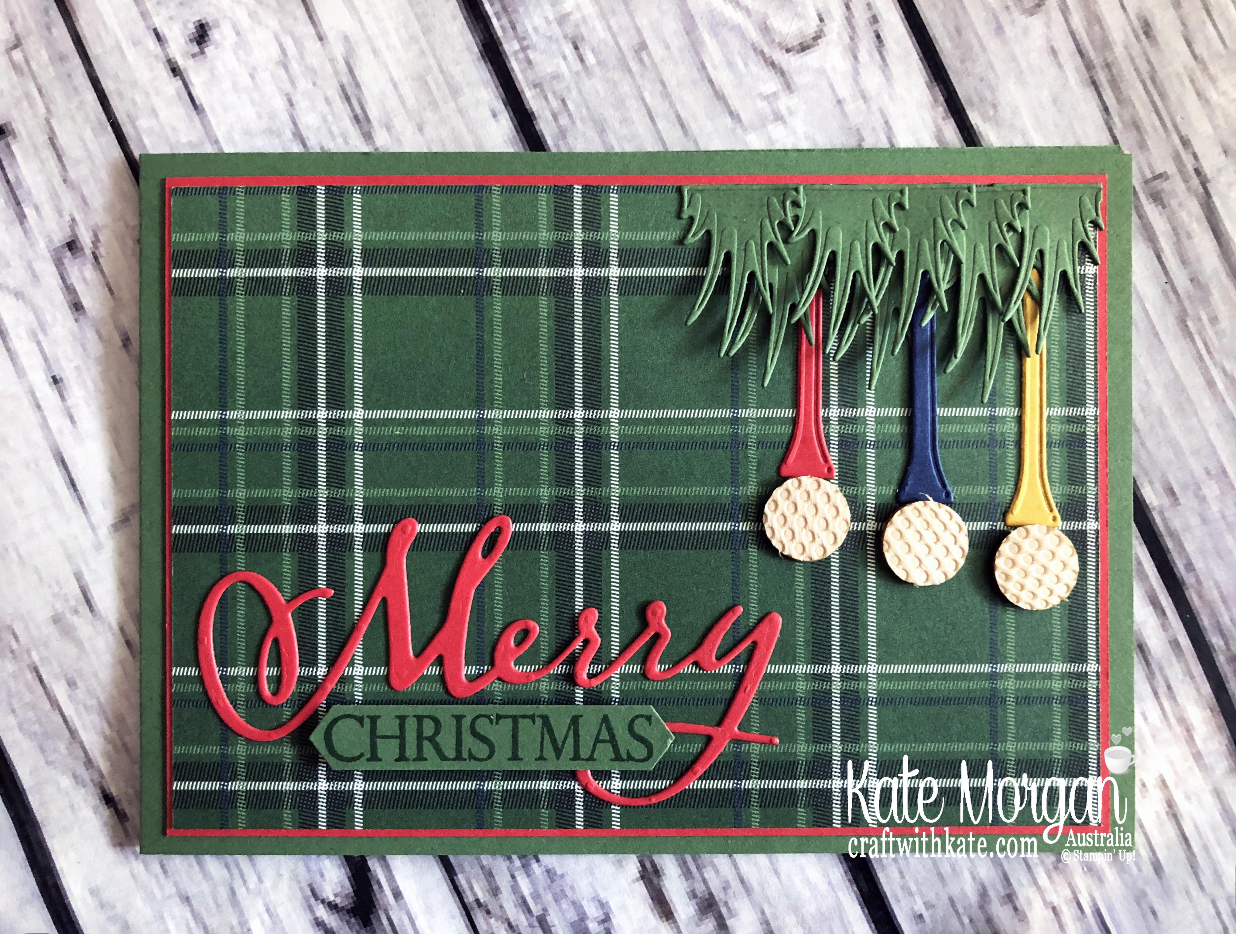 Christmas card using Stampin Up Country Club Suite Clubhouse Mini 2020 by Kate Morgan, Australia front.jpg