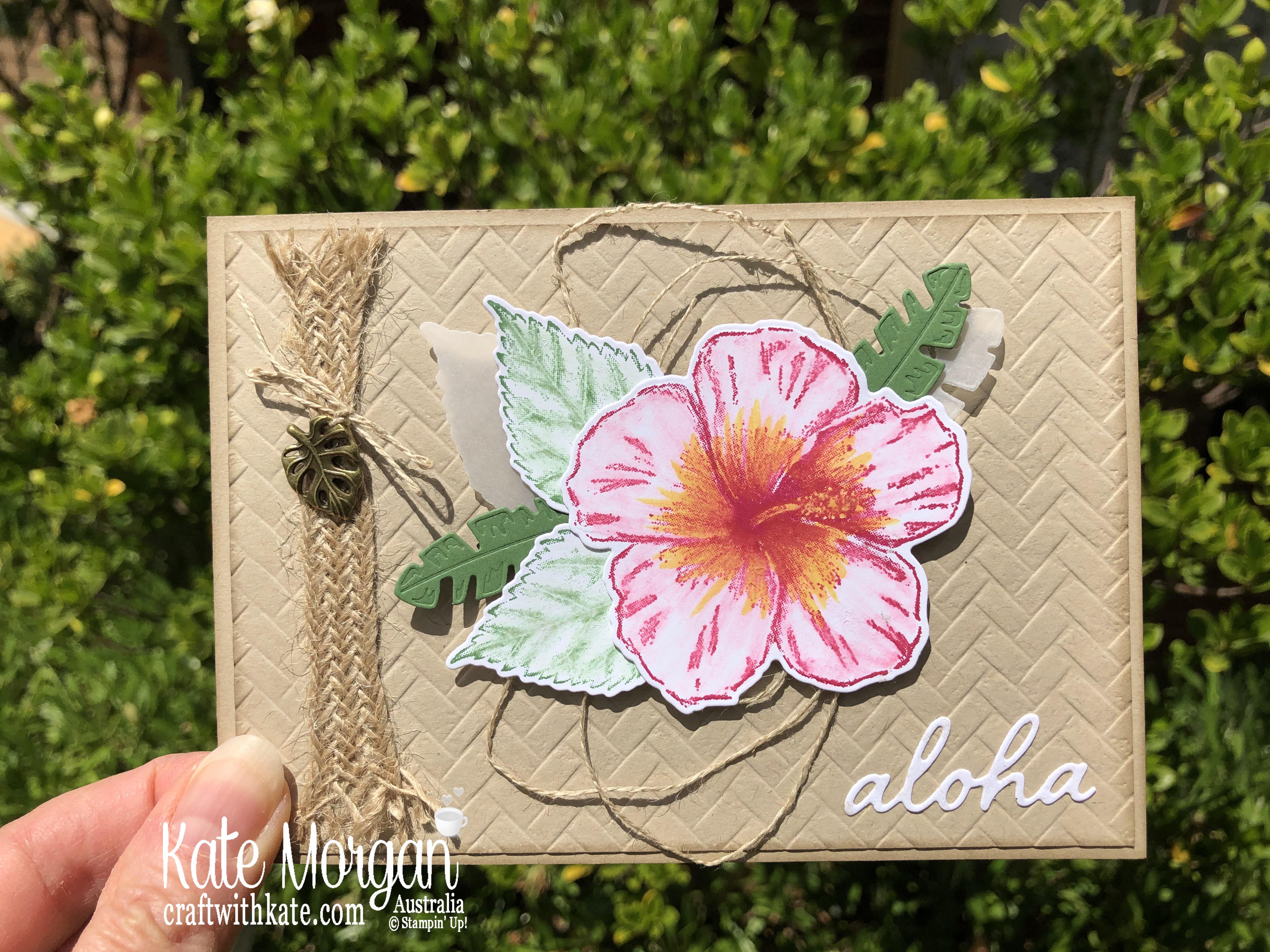 Tropical Oasis Suite by Kate Morgan, Stampin Up Australia. Mini catalogue 2020