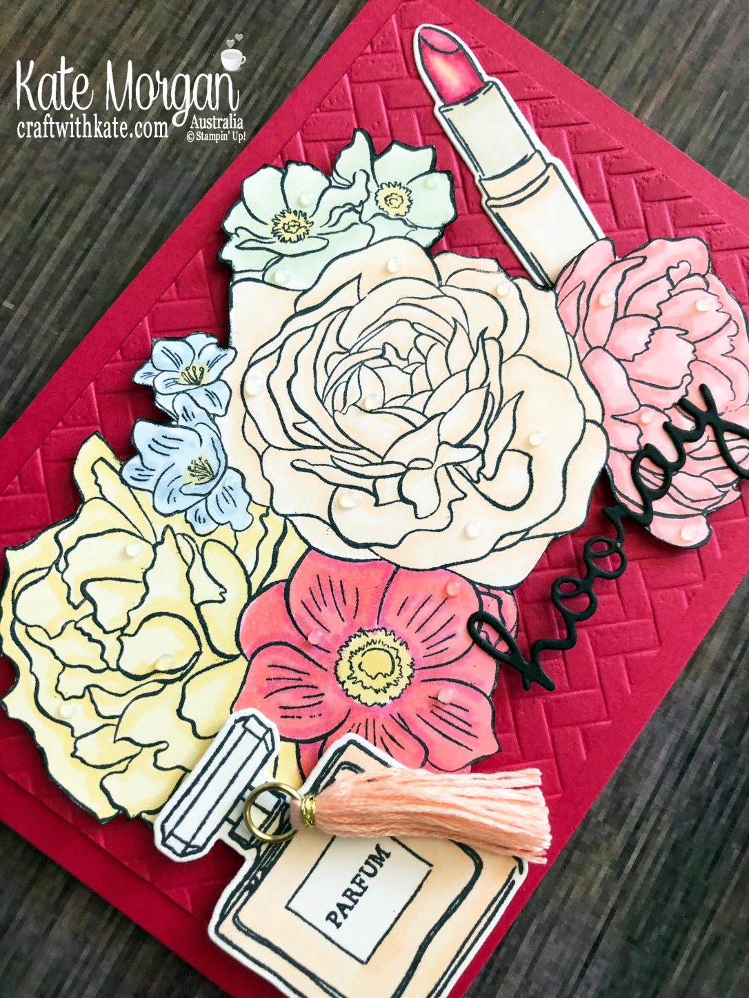 All Dressed Up & Breathtaking Bouquet stamps with Blends 2020 Mini by Kate Morgan, Australia.
