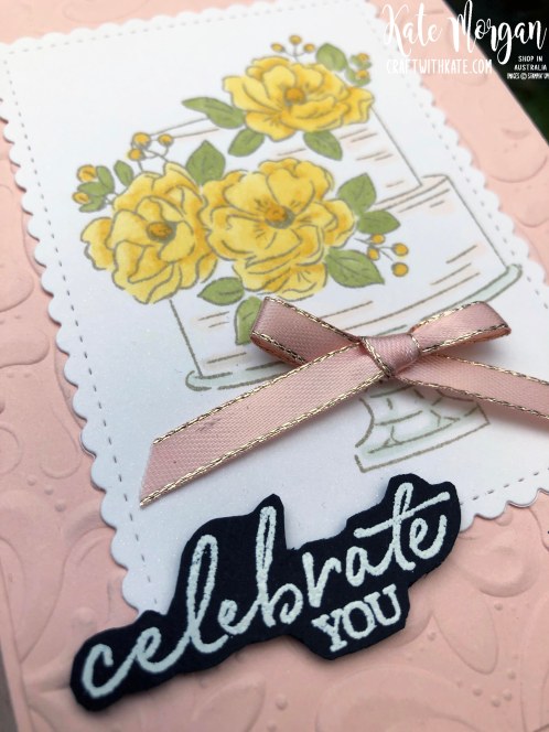 Happy Birthday to You Feminine Wedding card by Kate Morgan, Stampin Up Australia 2020 Saleabration.