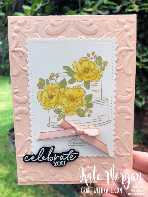 Happy Birthday to You Feminine Wedding card by Kate Morgan, Stampin Up Australia 2020