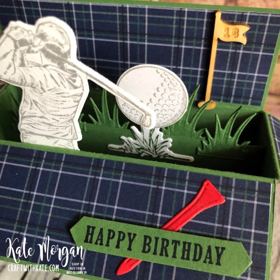Masculine card using Stampin Up Clubhouse Golf by Kate Morgan Australia 2020 Mini