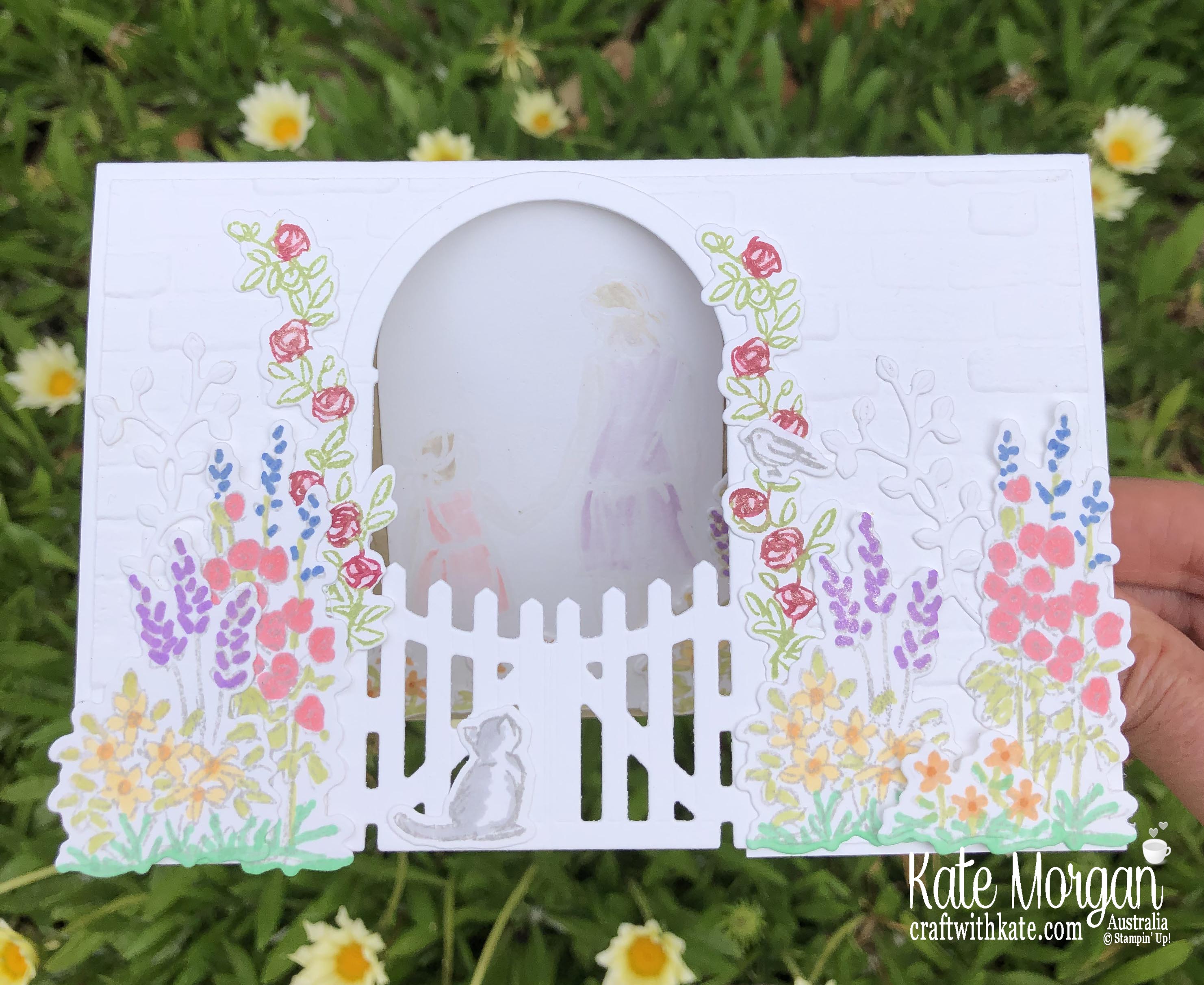AWHT Tutorial using Stampin Up Grace's Garden & Beautiful Moments with Brick & Mortar 3D TIEF Mini 2020 by Kate Morgan, Australia