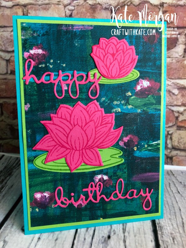 Lovely Lily Pad Stampin Up 2020 Saleabration by Kate Morgan, Australia