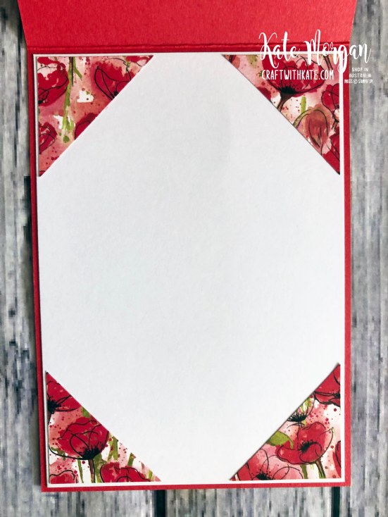 Peaceful Poppies Suite Stampin Up Mini 2020 by Kate Morgan, Australia. inside