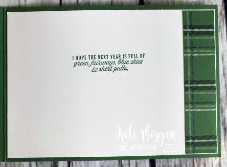 Feminine Golf card using Stampin Up Country Club Suite by Kate Morgan Australia 2020.