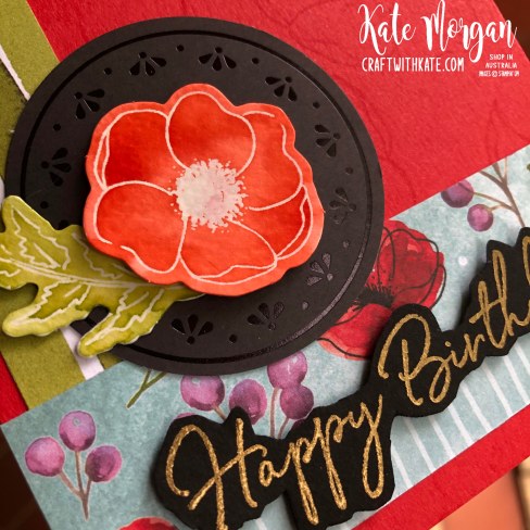 Peaceful Poppies Suite Stampin Up by Kate Morgan Australia 2020.