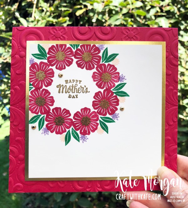 Stamp in the Round Design using Stampin Up Beautiful Bouquet by Kate Morgan Australia 2020