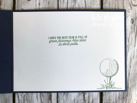 Feminine Golf card 3 using Stampin Up Country Club Suite by Kate Morgan, Australia 2020