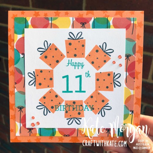 Stamp in the Round Design using Stampin Up Family Party by Kate Morgan Australia 2020