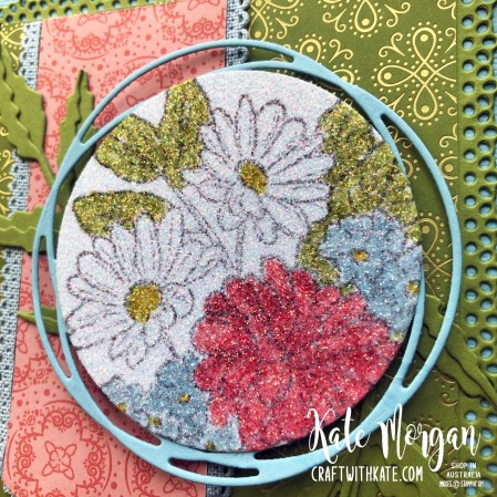 Trifold card using Stampin Up Ornate Garden &amp; Peaceful Poppies Suites by Kate Morgan Australia 2020.