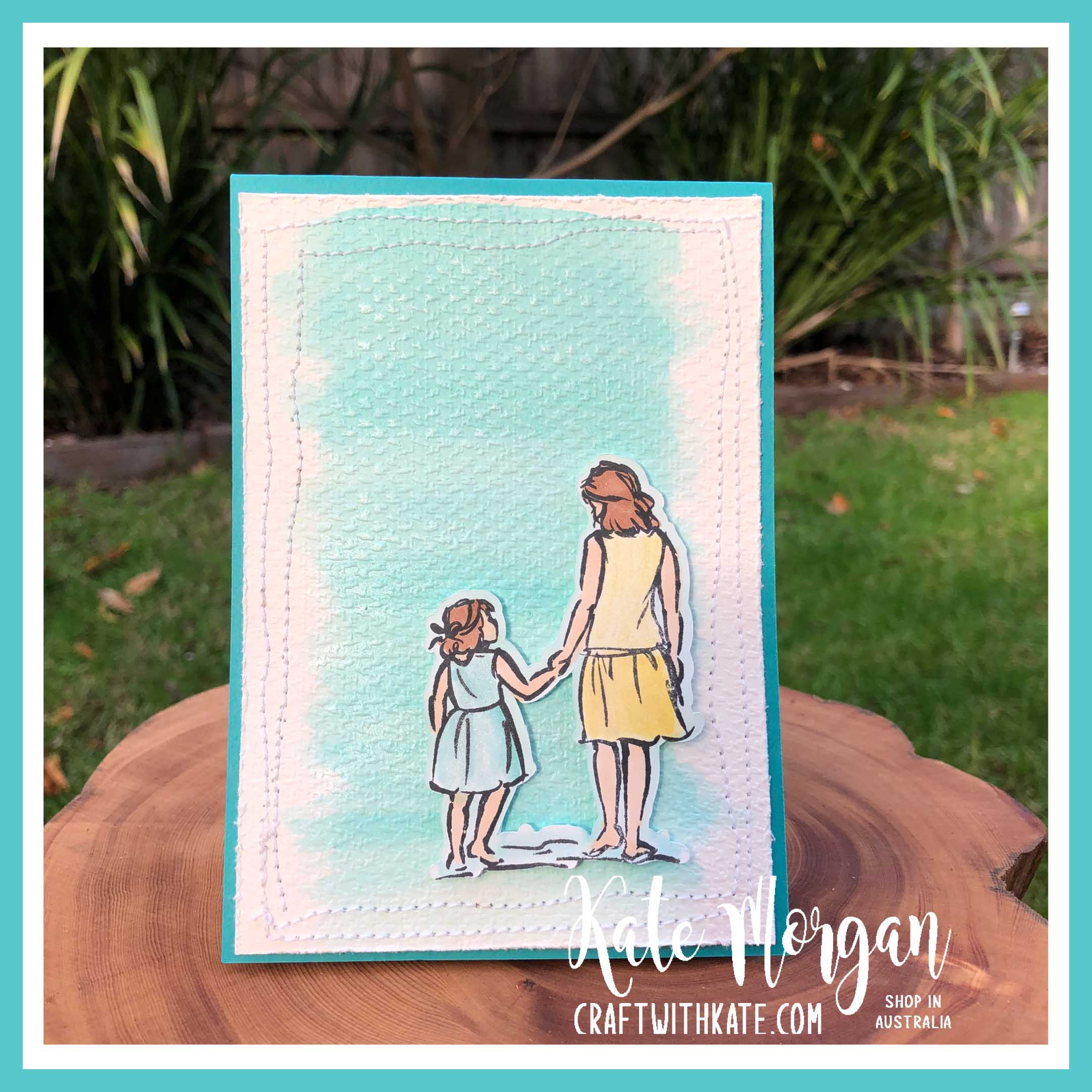 Beautiful Moments watercolour wash background fancy fold pop up card by Kate Morgan Stampin Up Australia 2020