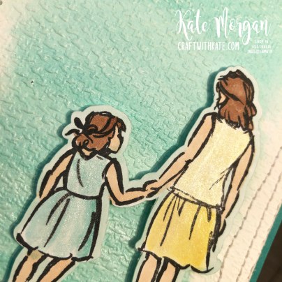 Beautiful Moments watercolour wash background fancy fold pop up card by Kate Morgan, Stampin Up Australia 2020