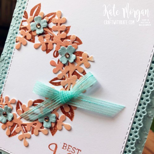 Arrange a Wreath Bundle for Crajun Craze Colour Creations Showcase by Kate Morgan, Stampin Up Australia 2020 closeup