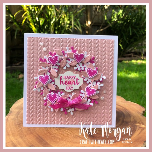 Arrange a Wreath Feminine Handmade Birthday Card by Kate Morgan, Stampin Up Australia 2020