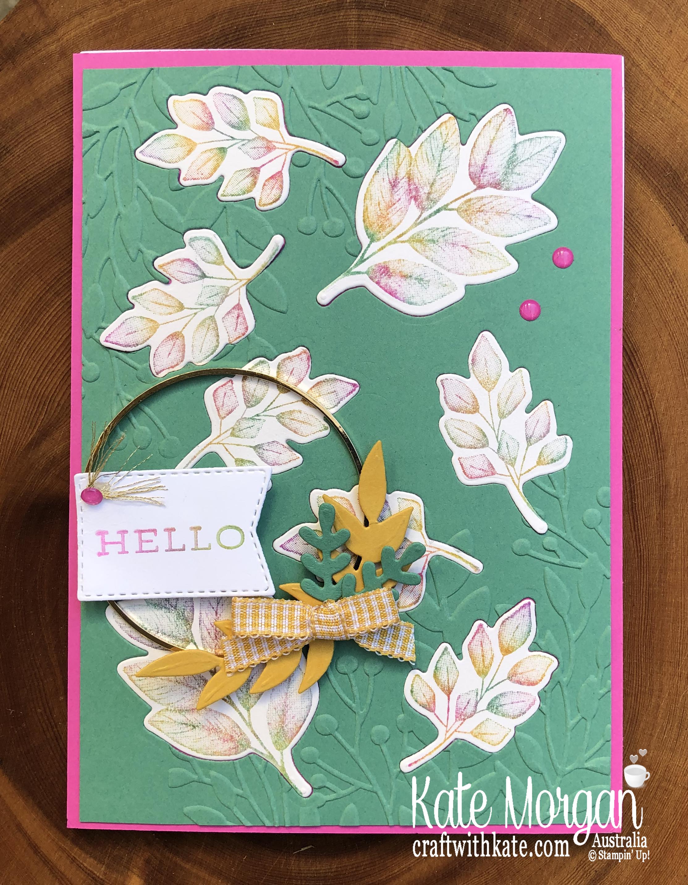 Baby wipe technique with Forever Fern bundle by Kate Morgan, Stampin Up Australia 2020 3