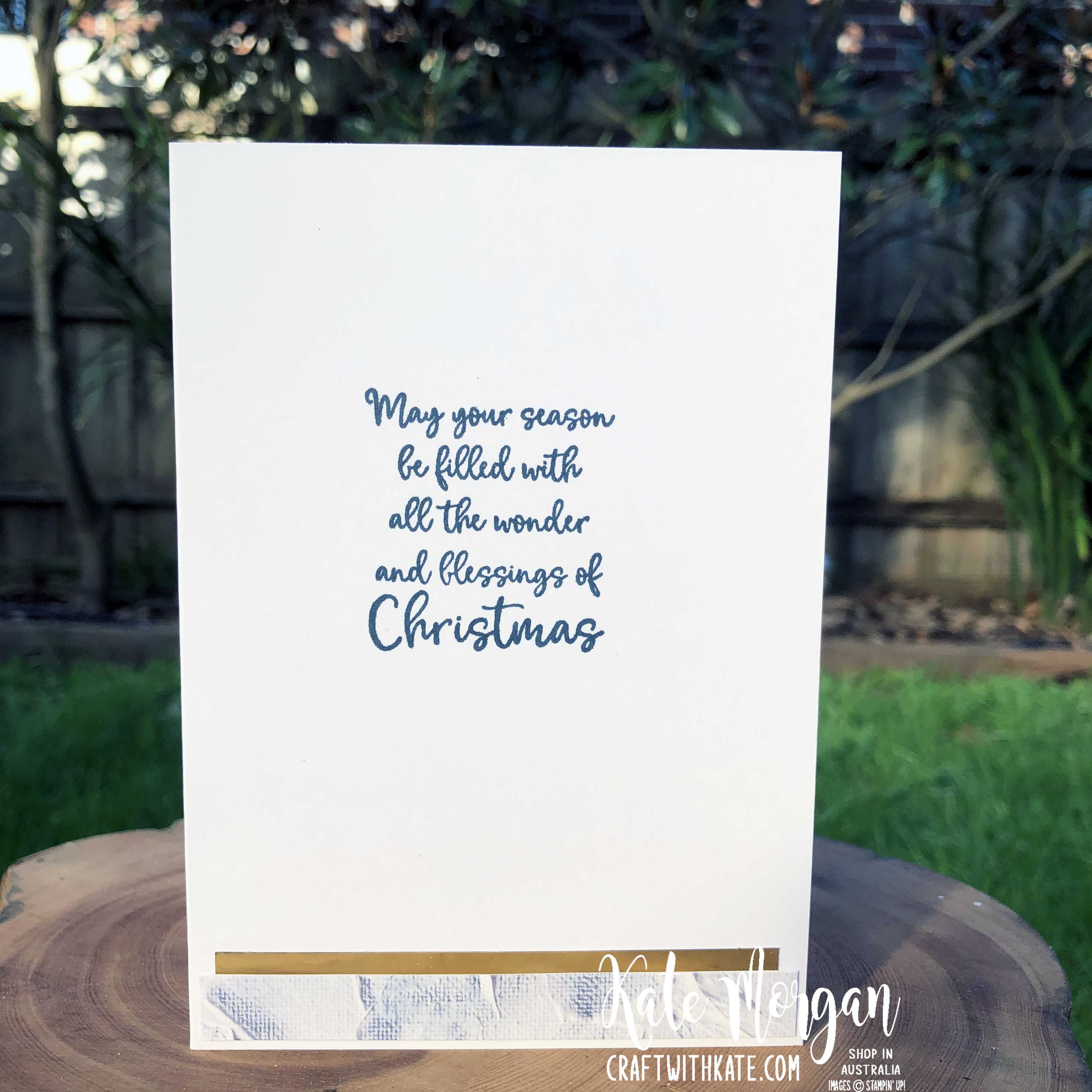 Christmas Angel by Kate Morgan Stampin Up Australia 2020 Aug-Dec Mini catalogue Dove of Hope inside