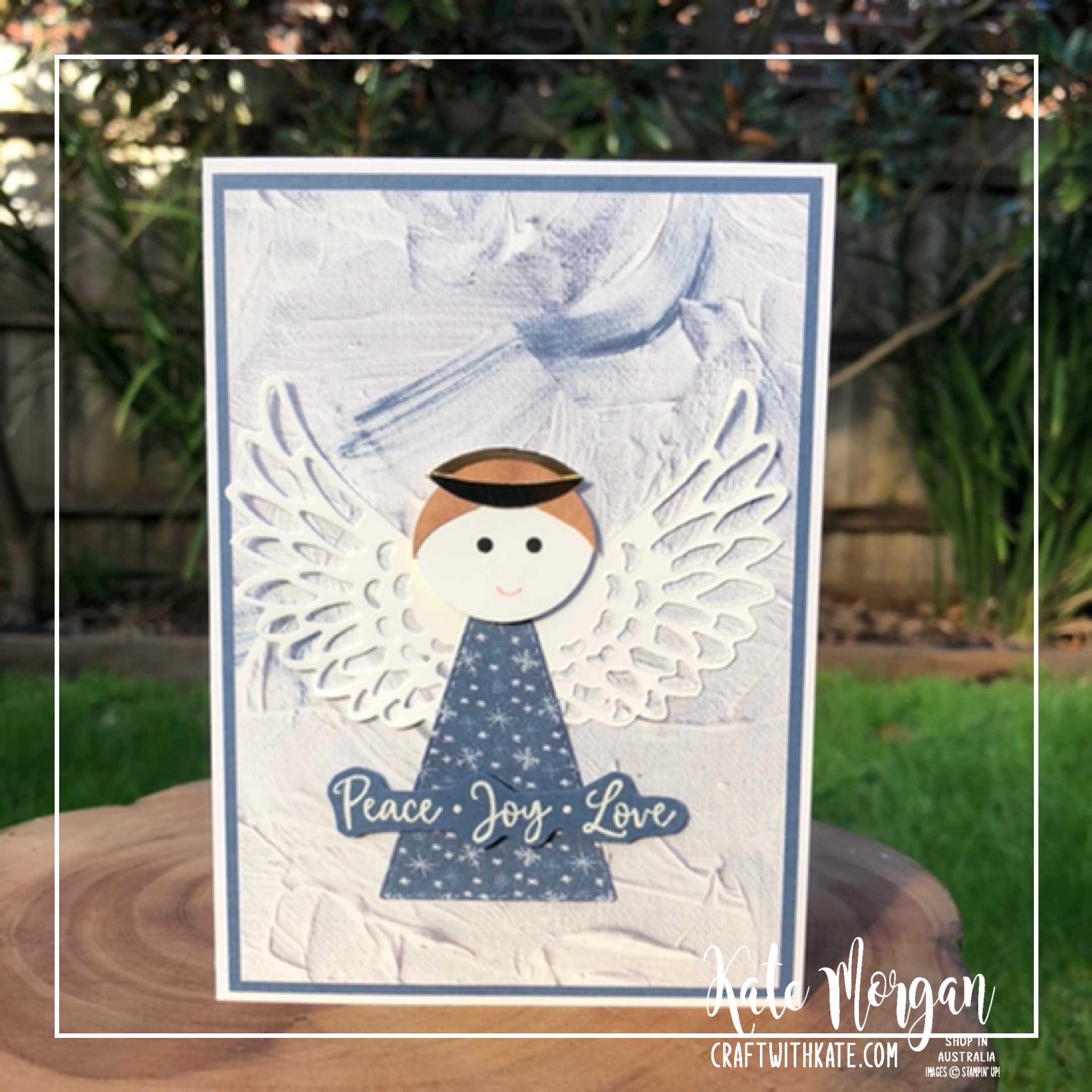 Christmas Angel by Kate Morgan Stampin Up Australia 2020 Aug-Dec Mini catalogue Dove of Hope