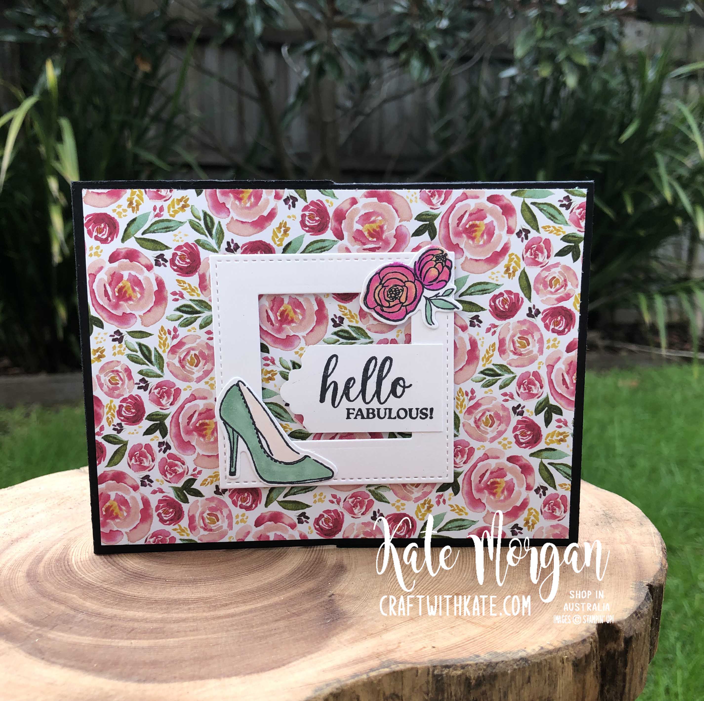 Dressed to Impress Fancy Fold card by Kate Morgan, Stampin Up Australia 2020