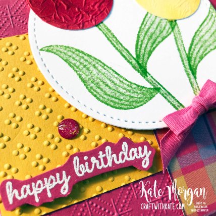 Timeless Tulips Tissue Paper Watercolour Technique by Kate Morgan Stampin Up Australia 2020.