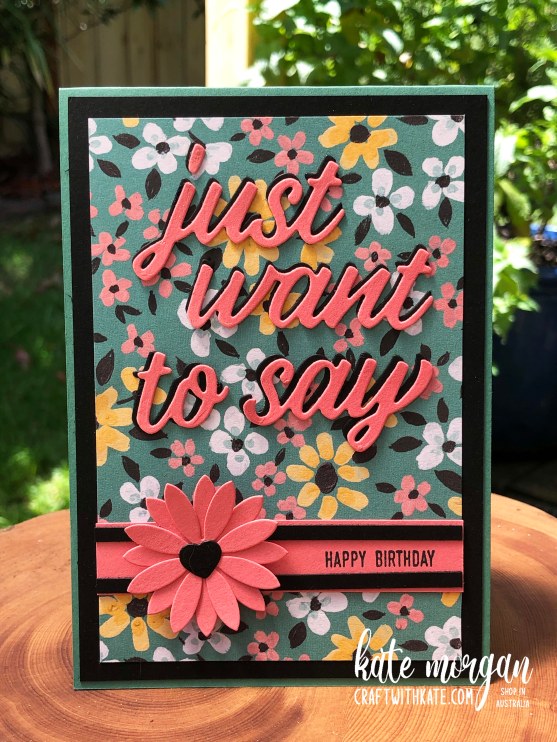 Daisy with Flower &amp; Field DSP and Art Gallery by Kate Morgan Stampin Up Australia 2021.