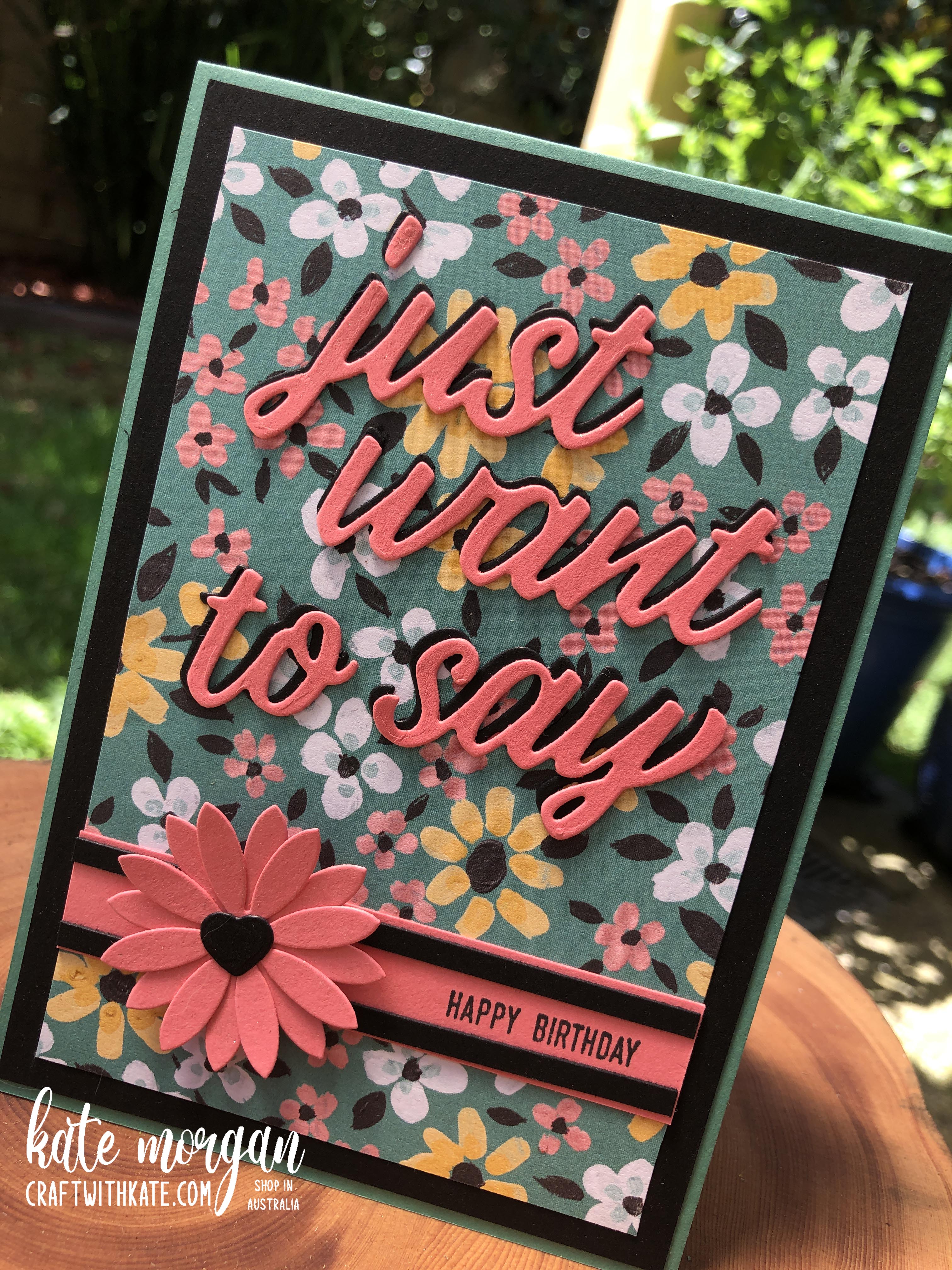 Daisy with Flower &amp; Field DSP and Art Gallery by Kate Morgan Stampin Up Australia 2021