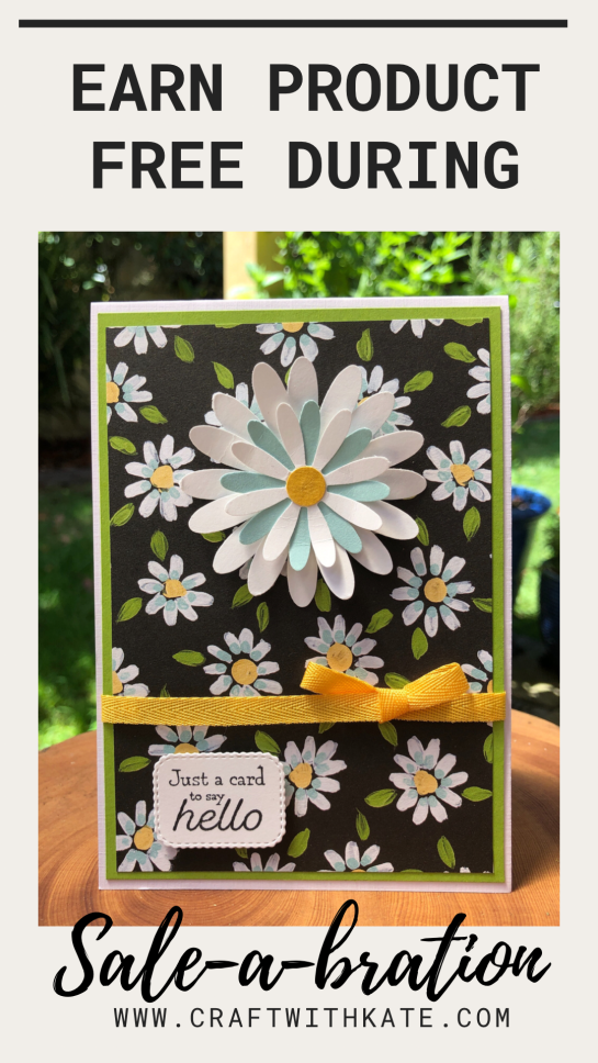 Daisy with Flower & Field DSP and Many Messages by Kate Morgan, Stampin Up Australia 2021.