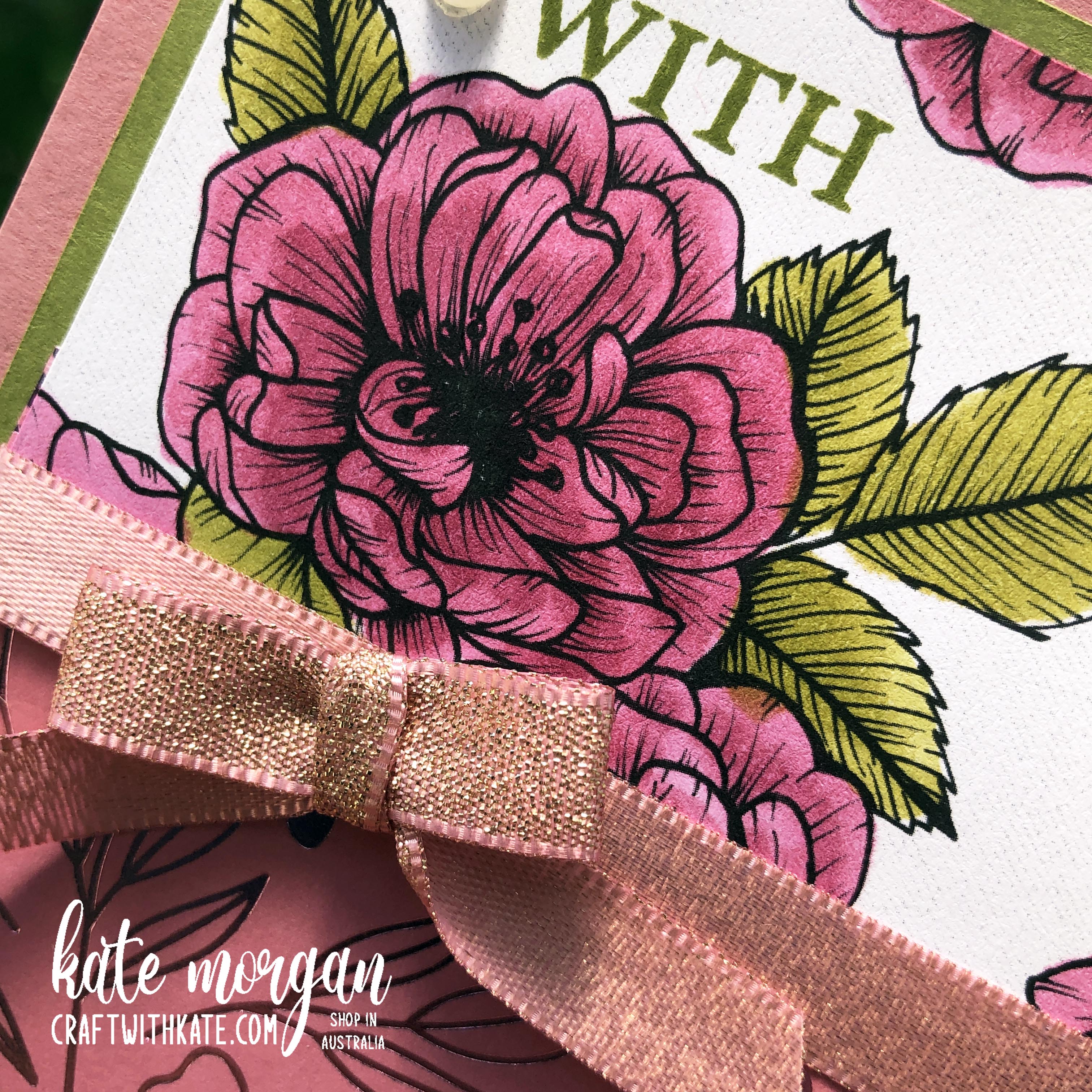 Elegant Love You Always with Blends for Old Olive Colour Creations Showcase by Kate Morgan Stampin Up Australia 2021