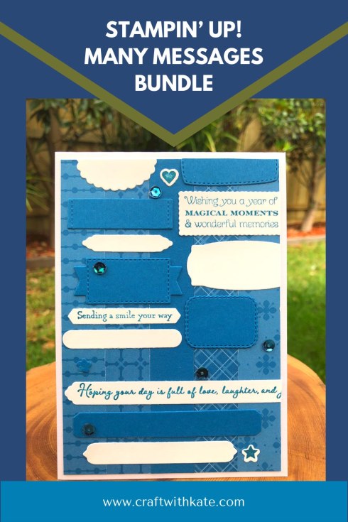 Many Messages Bundle for Pacific Point Colour Creations Showcase by Kate Morgan Stampin Up Australia 2021