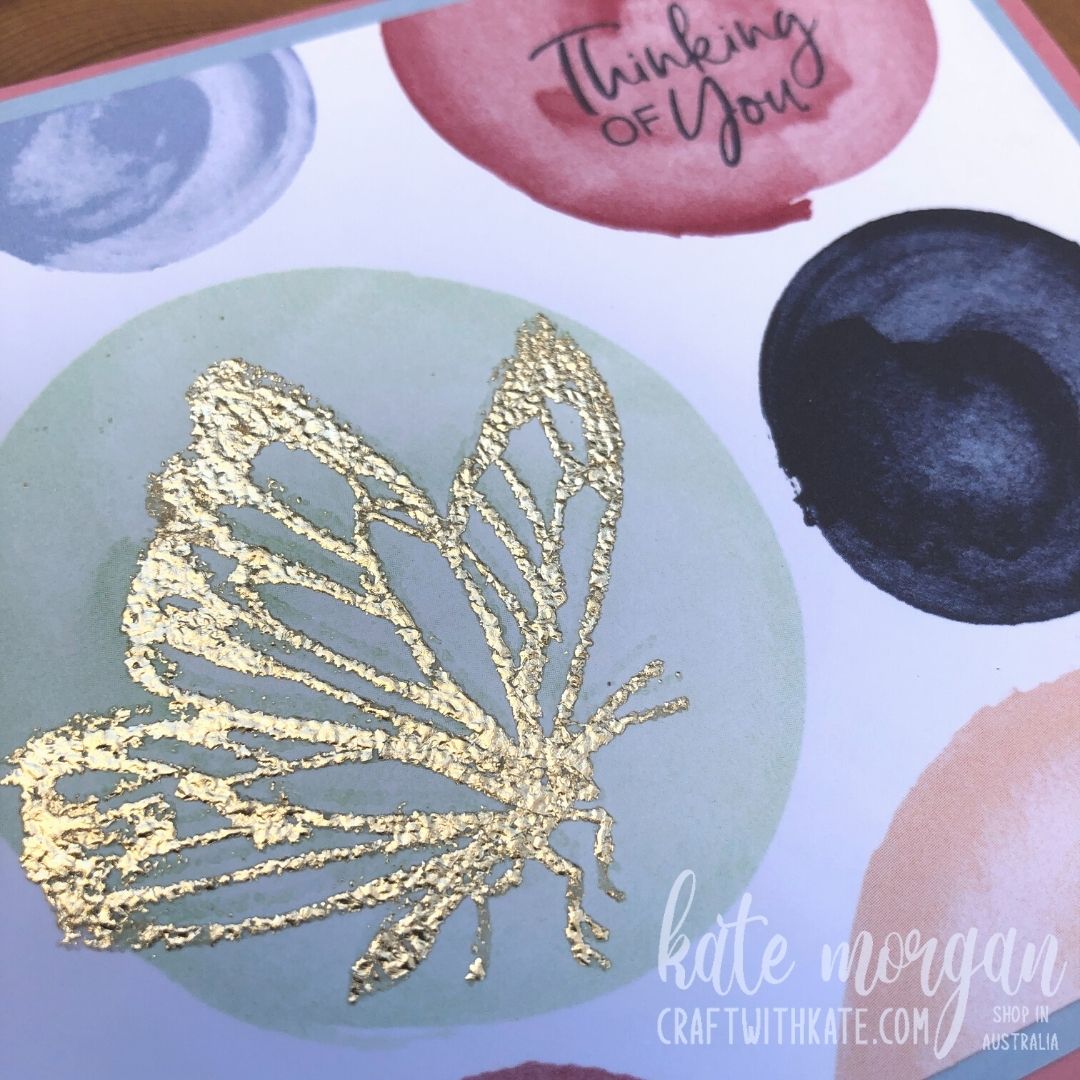 A Touch of Ink card using Saleabration, Paper Blooms DSP Stampin Up Australia 2021 by Kate Morgan closeup