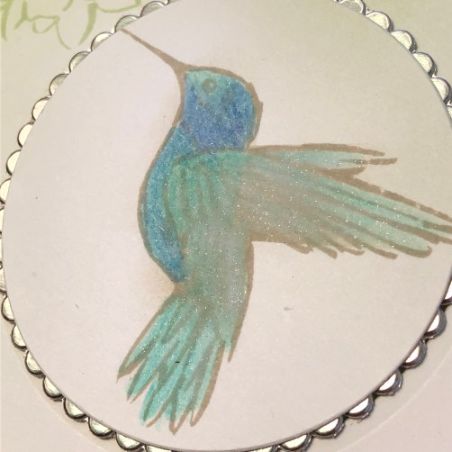 Hummingbird card using Saleabration, A Touch of Ink from Stampin Up Australia 2021 by Kate Morgan closeup