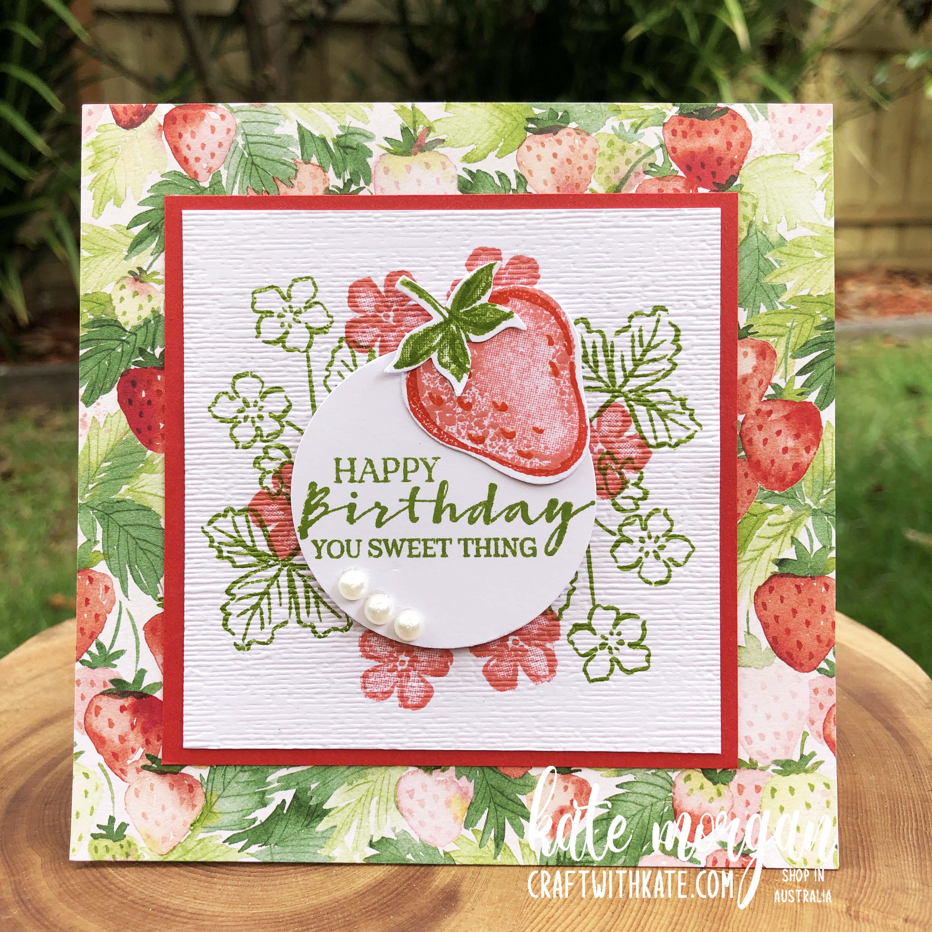 Sweet Strawberry Bundle 2021 by Kate Morgan, Stampin Up Australia cl