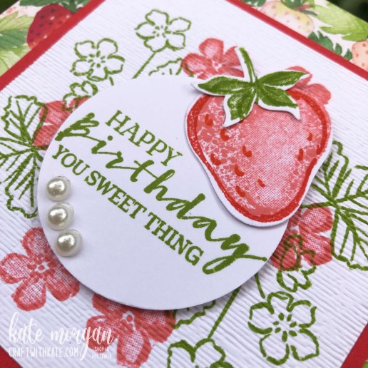 Sweet Strawberry Bundle 2021 by Kate Morgan, Stampin Up Australia flat