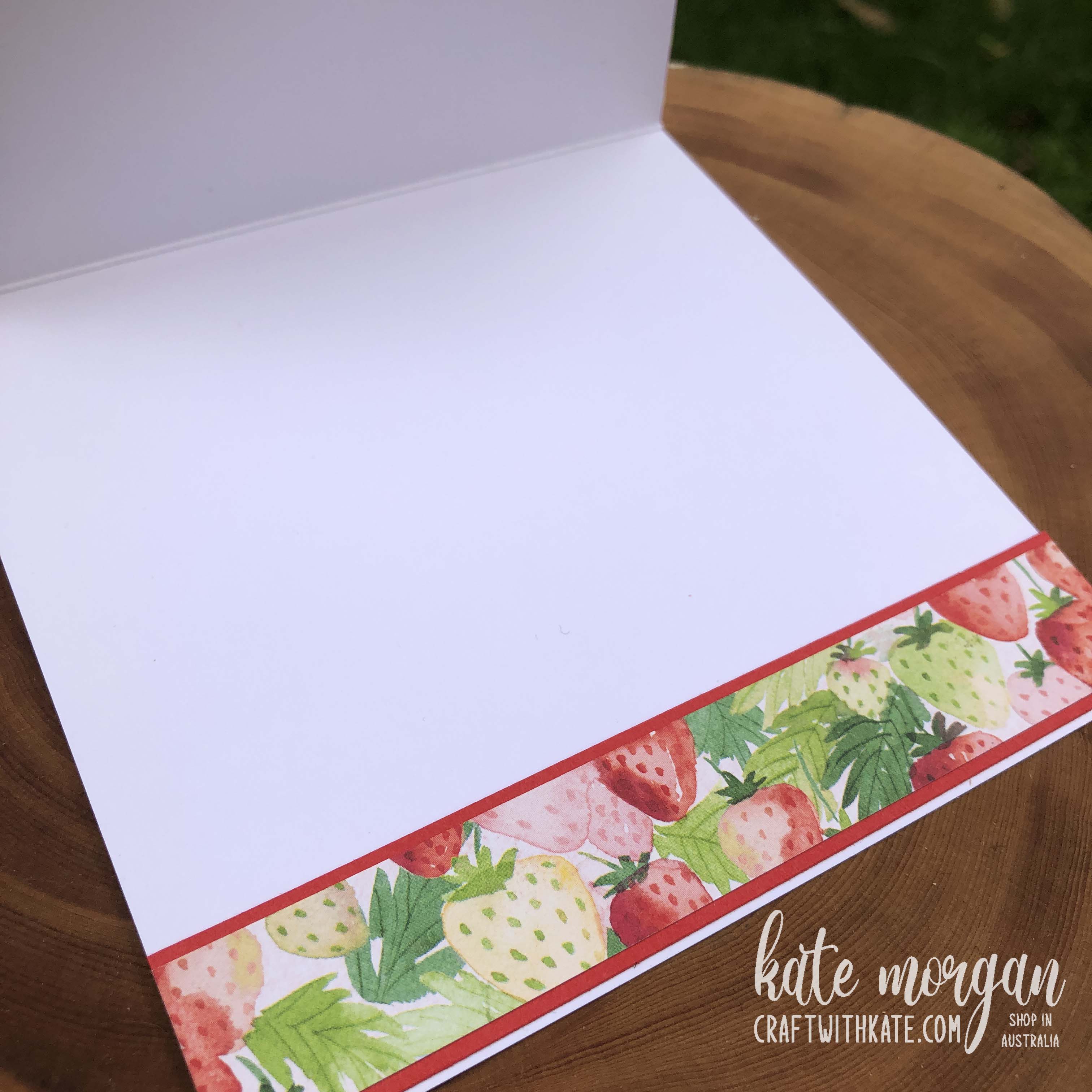 Sweet Strawberry Bundle 2021 by Kate Morgan, Stampin Up Australia inside