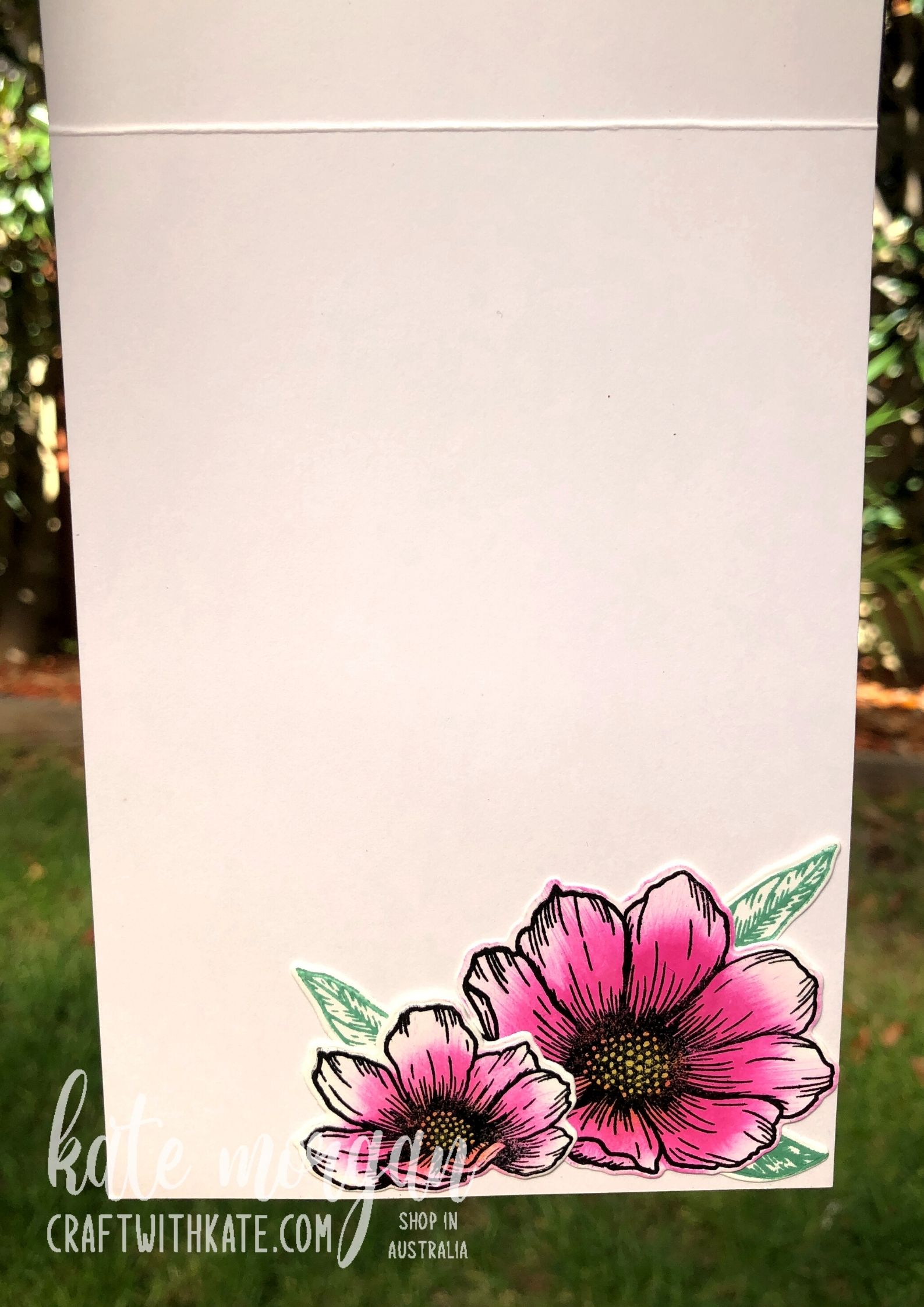 With Love card for AWH Monthly Showcase 2021 using Stampin Up Forever &amp; Always Bundle by Kate Morgan Australia inside