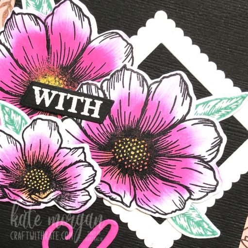 With Love card for AWH Monthly Showcase 2021 using Stampin Up Forever &amp; Always Bundle by Kate Morgan Australia