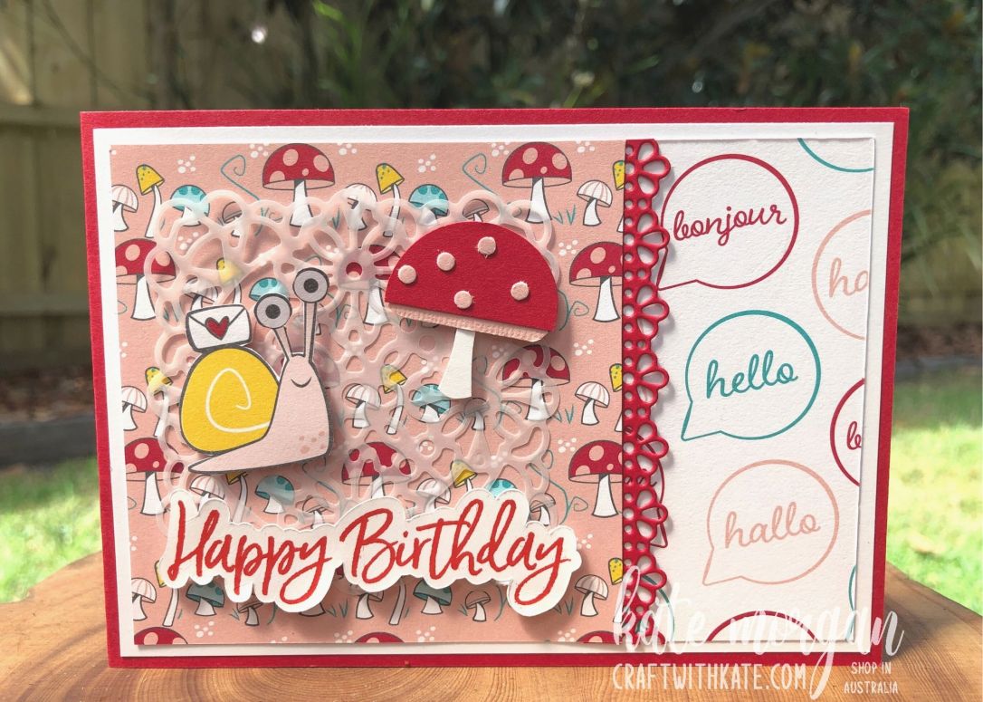 Snail Mail card by Kate Morgan, Stampin Up Australia 2021