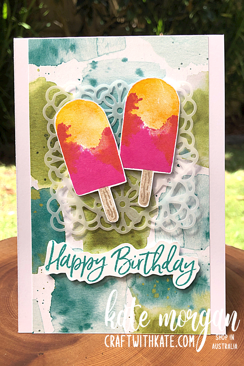 Sweet Ice Cream card by Kate Morgan, Stampin Up Auaralia 2021