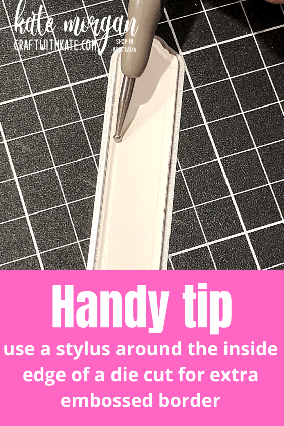 Vine Design Thinking of You card by Kate Morgan, Stampin Up Australia 2021 Handy Tip