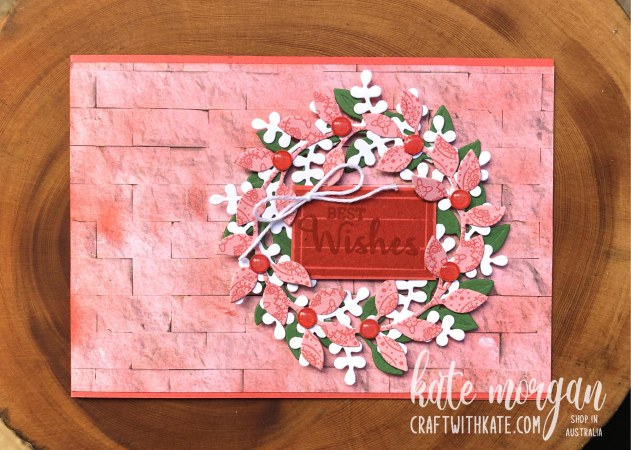 Arrange a Wreath for Colour Creations Showcase Terracotta Tile card Stampin Up by Kate Morgan, Australia 2021.